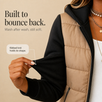 Coeza | Mixed-Media Quilted Puffer Knit-Sleeve Jacket