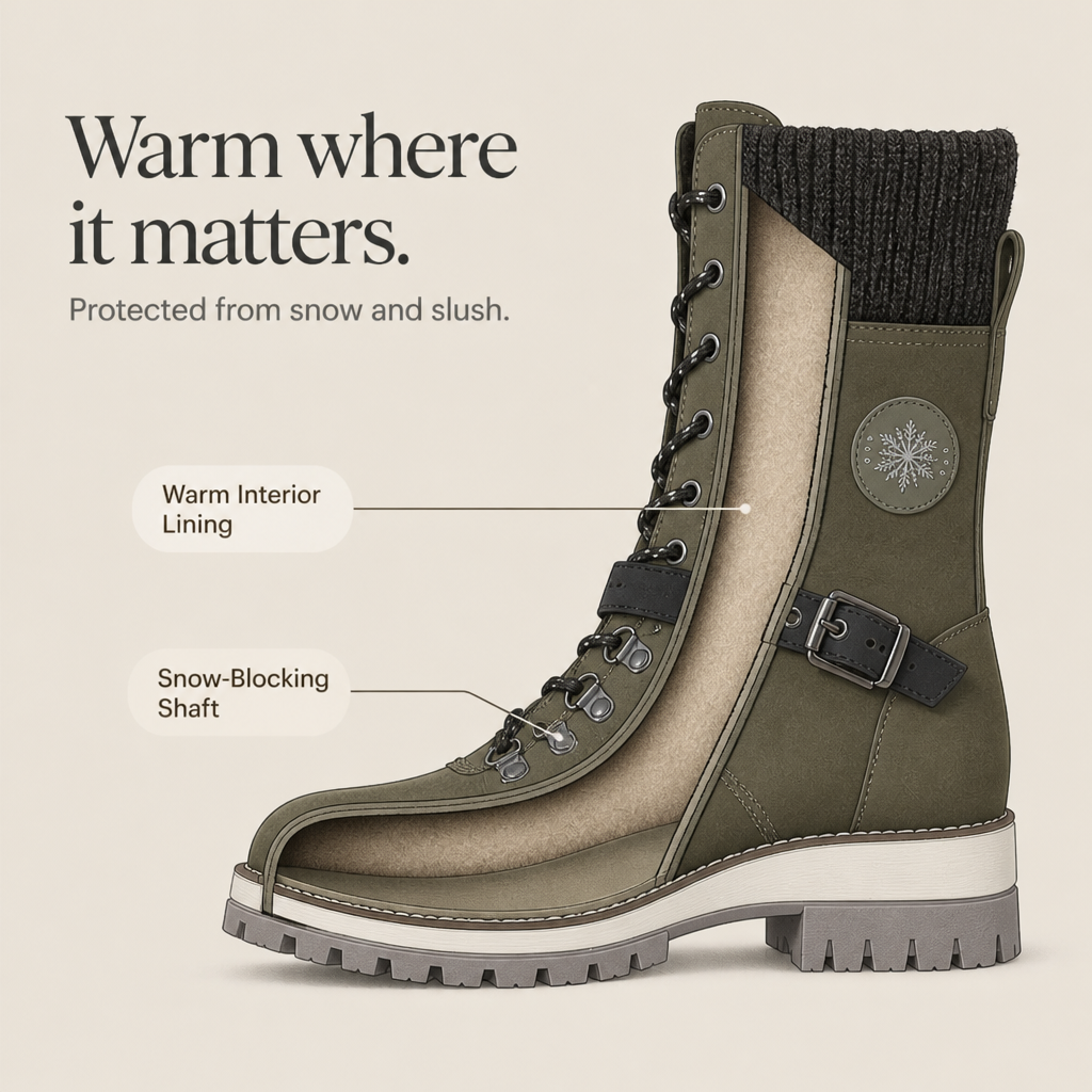 Snowlina | Adjustable Knee-High Insulated Snow Boots