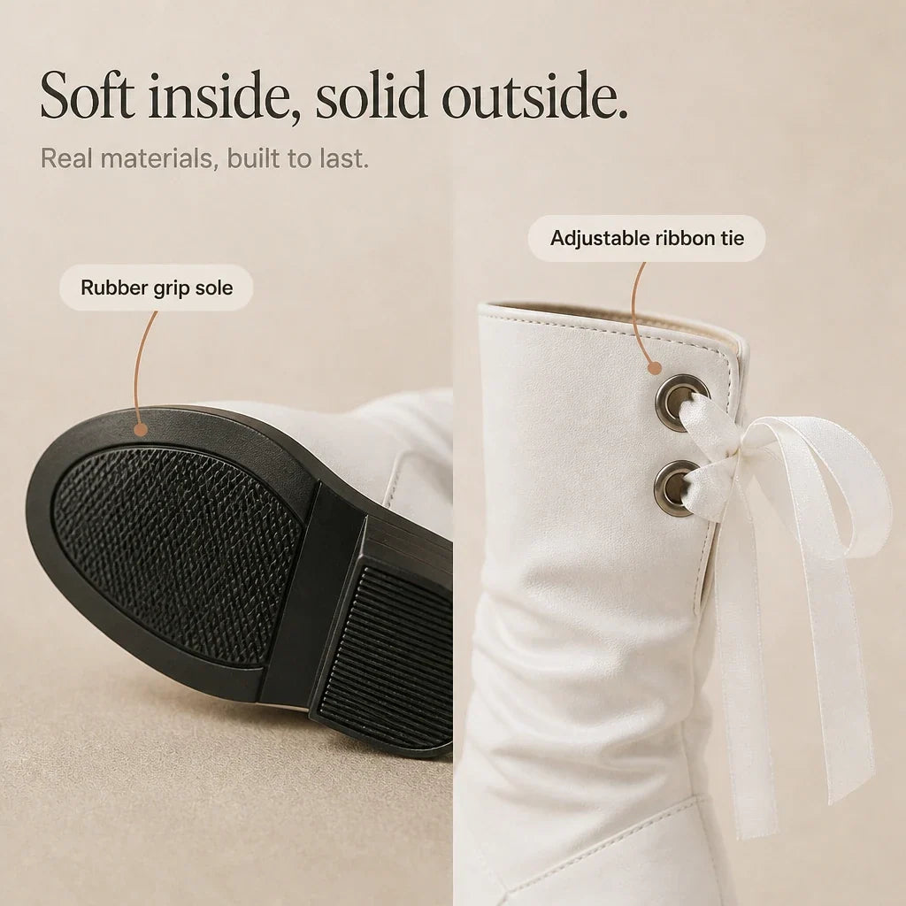 Archwell | Ruched Ribbon Mid-Calf Boots