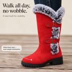 Frostella | Fur-Trimmed Suede Knee-High Winter Boots