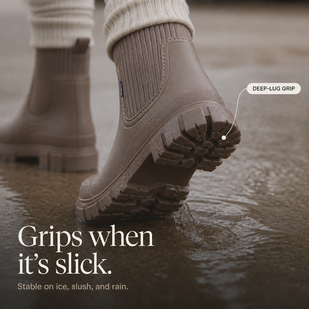 Puddlestep | Elastic Collar Ankle Rain Boots