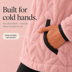 Cloudessa | Half-Zip Fuzzy Pullover With Kangaroo Pocket