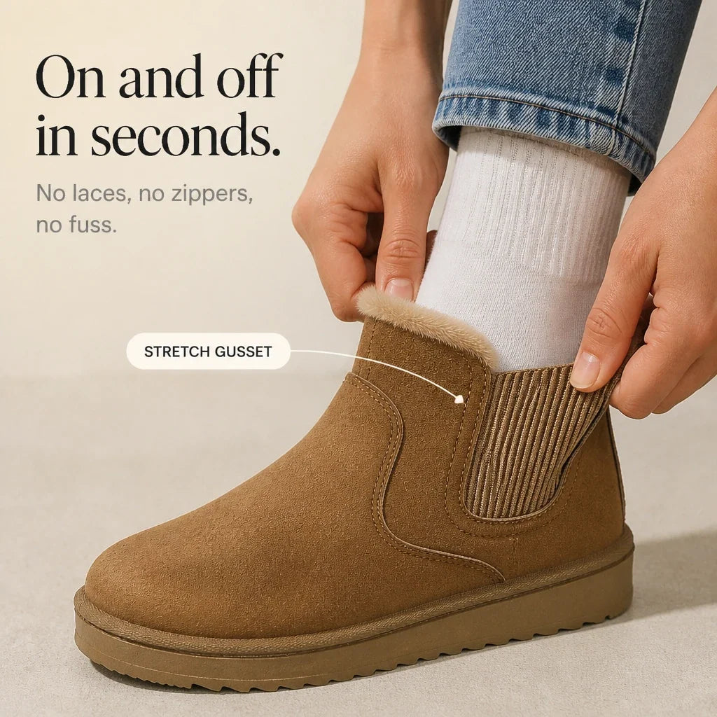 Snowelle | Plush-Lined Slip-On Ankle Boots
