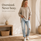 Wearbellas | Drop-Shoulder Lantern Sleeve Chunky Knit Sweater