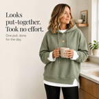 Layerlyn | Layered Two-Tone Hem Hoodie