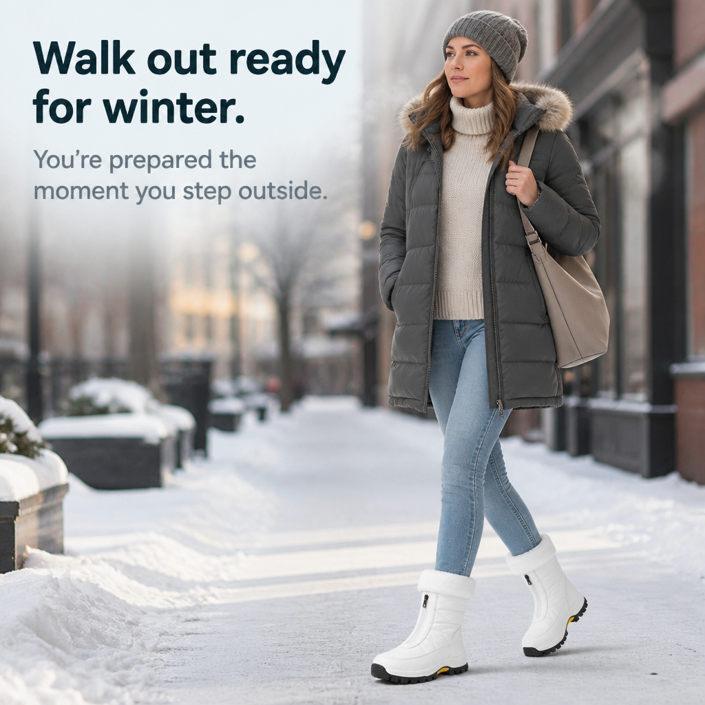 Snowlinas | Plush-Lined Zip-Up Snow Boots