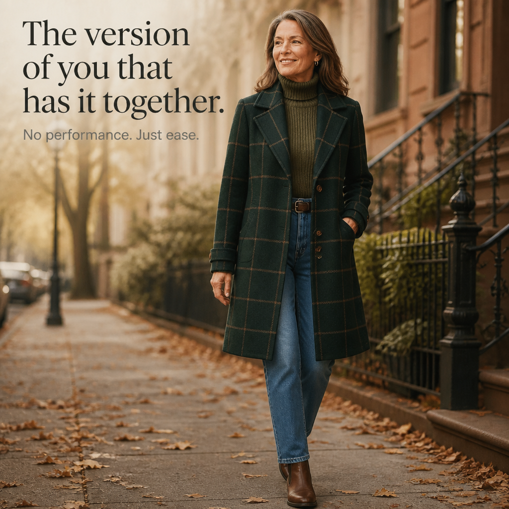 Wearbello | Plaid Two-Button Oversized Wool-Look Coat