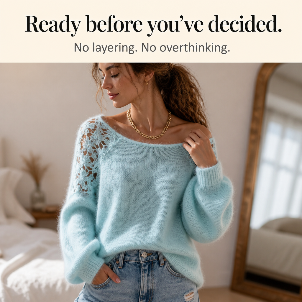 Wernbella | Lace-Knit Look Sweater That Looks Elevated, Not Plain