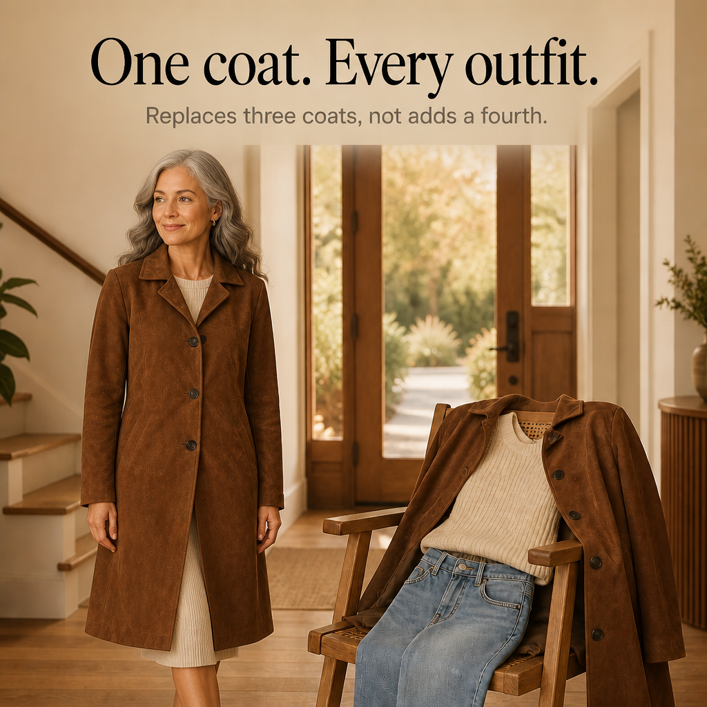 Draperie | Suede Trench That Moves With You, Not Around You