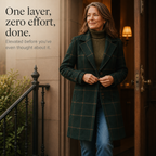 Wearbello | Plaid Two-Button Oversized Wool-Look Coat