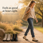 Stridewell | Square-Heel Zip-Up Ankle Boots