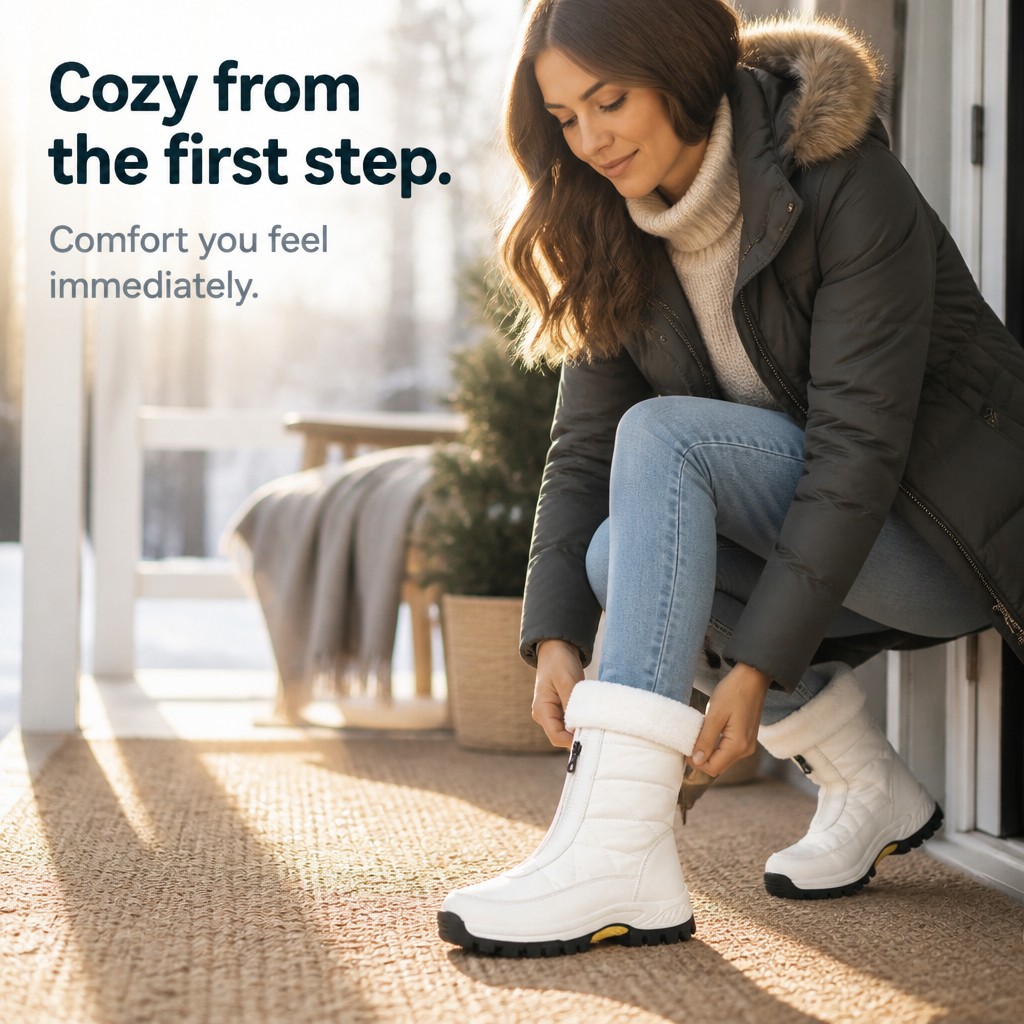 Snowlinas | Plush-Lined Zip-Up Snow Boots