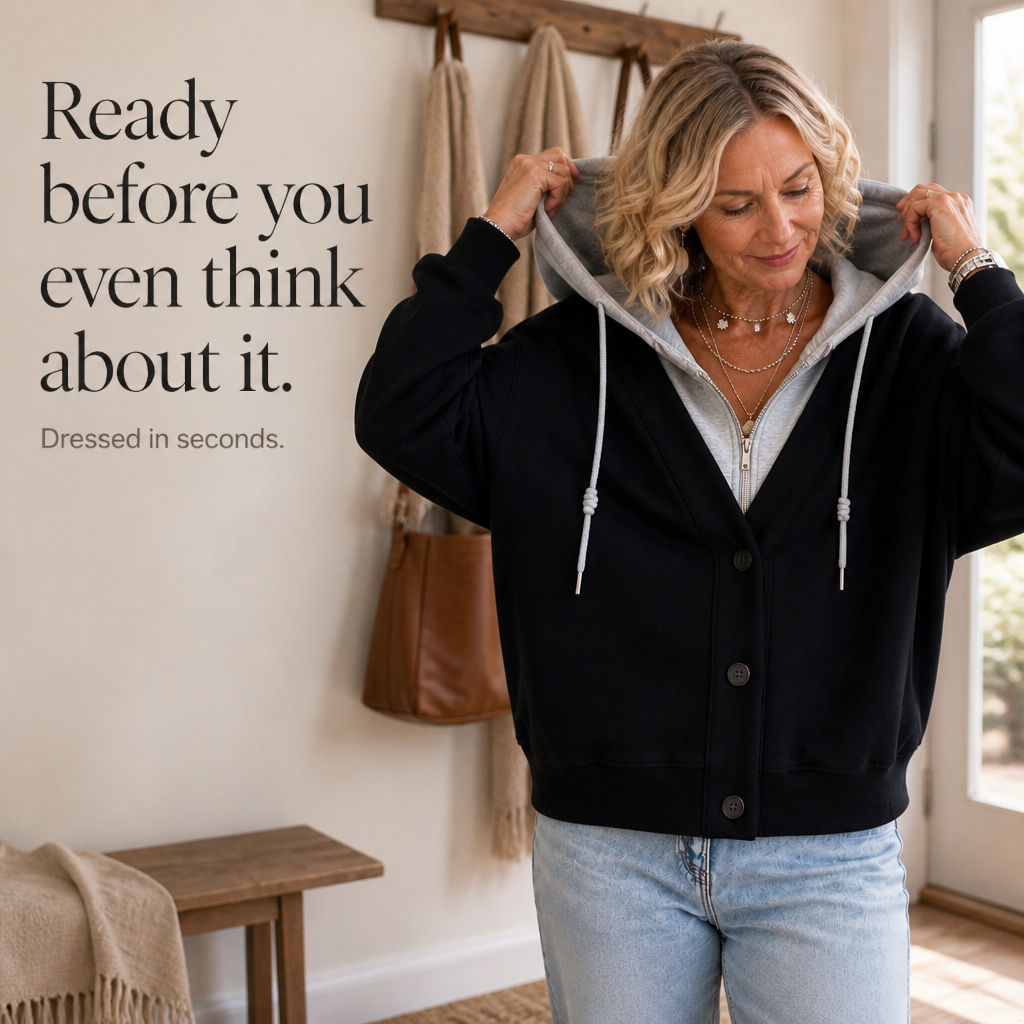 Layerelle | Color-Block Faux-Layer V-Neck Hoodie