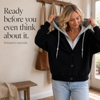 Layerelle | Color-Block Faux-Layer V-Neck Hoodie