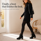 Lacevoya | Lace-Up Chunky Heel Ankle Booties