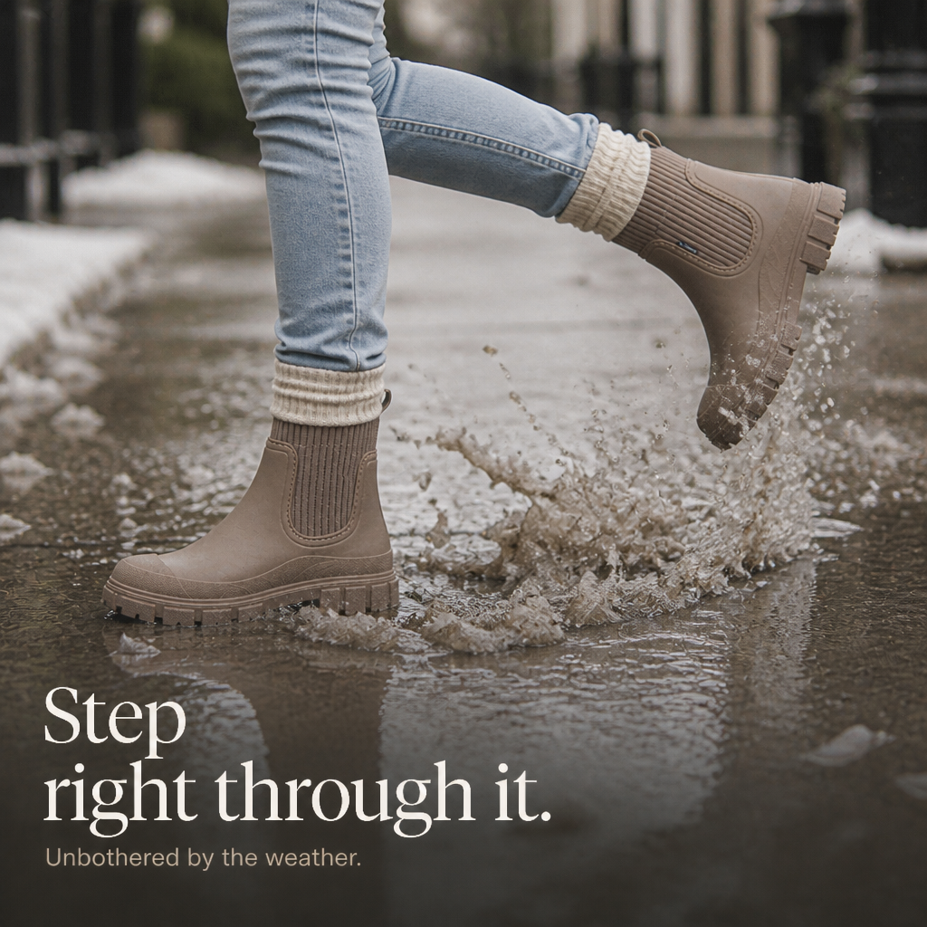 Puddlestep | Elastic Collar Ankle Rain Boots