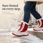 Snowver | Color-Block Faux Fur Trim Winter Boots