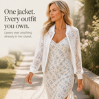 Laceleigh | Sheer Floral Lace Bomber Jacket
