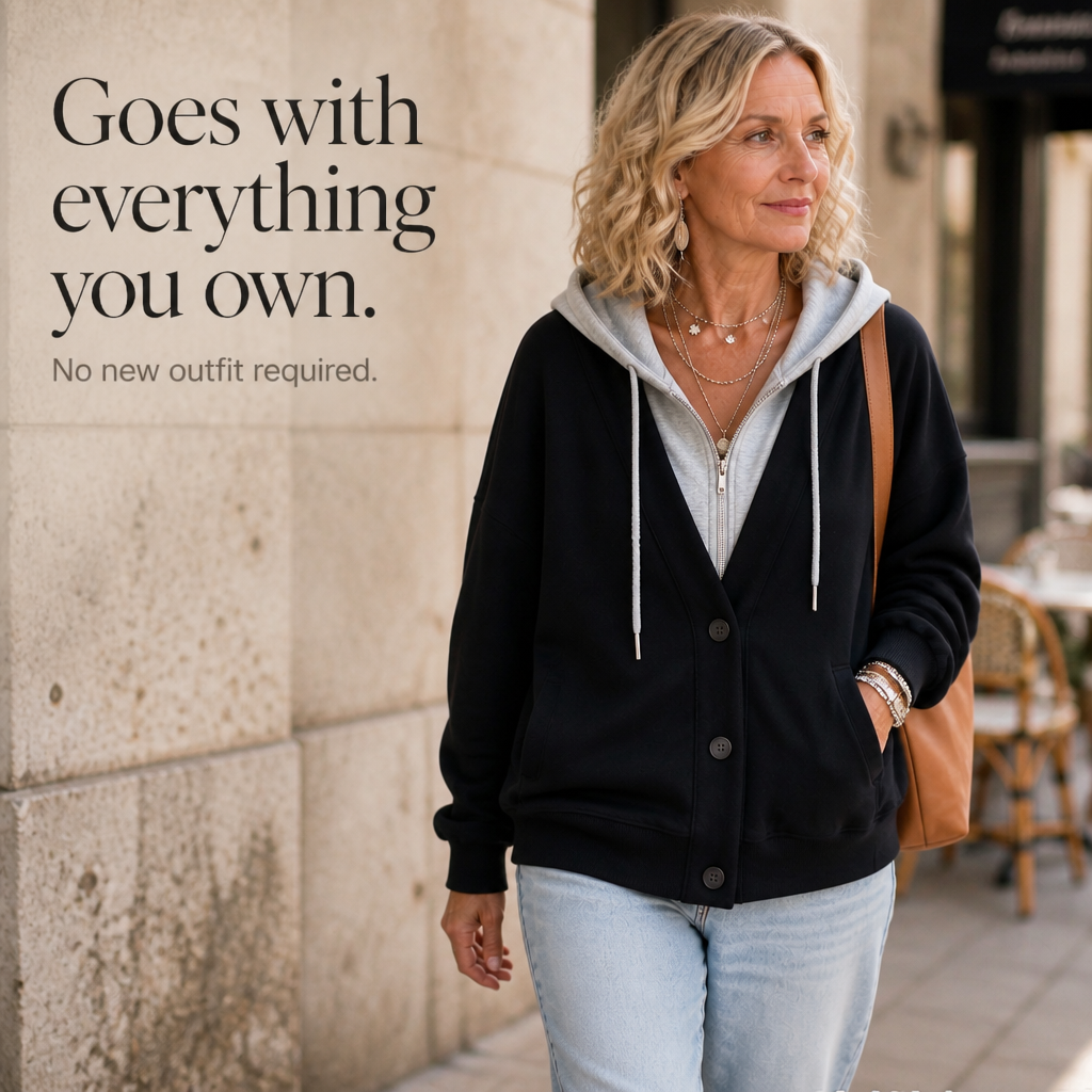 Layerelle | Color-Block Faux-Layer V-Neck Hoodie