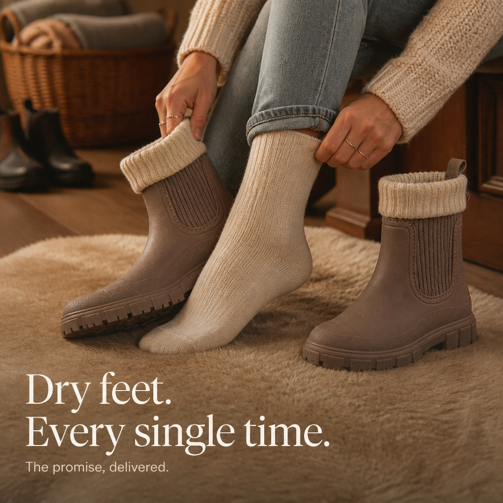 Puddlestep | Elastic Collar Ankle Rain Boots