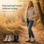 Stridewell | Square-Heel Zip-Up Ankle Boots
