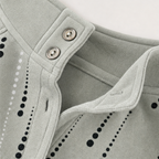 Dotwell | Dotted Stand-Collar Button Sweatshirt