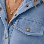 Washed Muse | Vintage-Washed Snap-Neck Sweatshirt