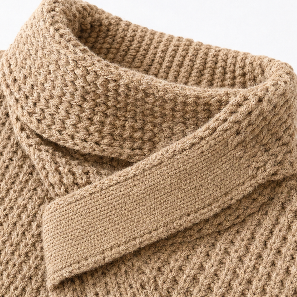 Cowlen | Asymmetric Cowl-Neck Button-Side Sweater
