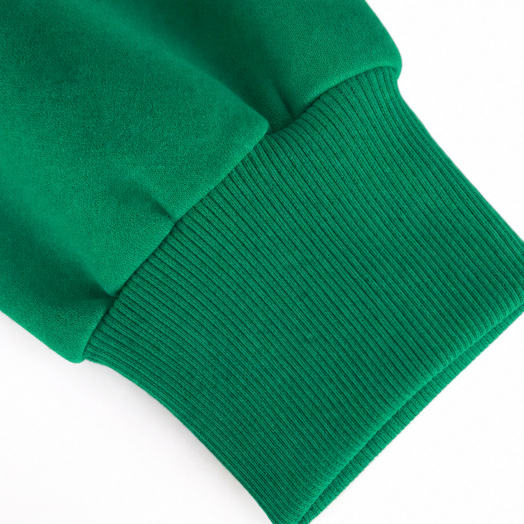 Verdant Ease | Drop Shoulder Side-Slit Sweatshirt