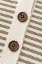 Wearbellah | Striped Open-Front Knit Cardigan