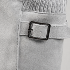 Calfden | Ribbed Cuff Lug Sole Slouch Boots