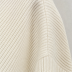 Ribella | Ribbed Draped Cowl-Neck Knit Top