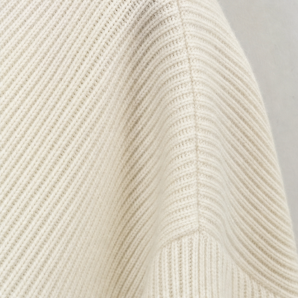 Ribella | Ribbed Draped Cowl-Neck Knit Top