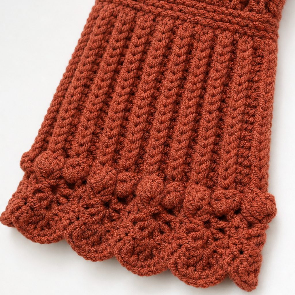 Mayfield | Crochet Scalloped Hem Wrap Cardigan