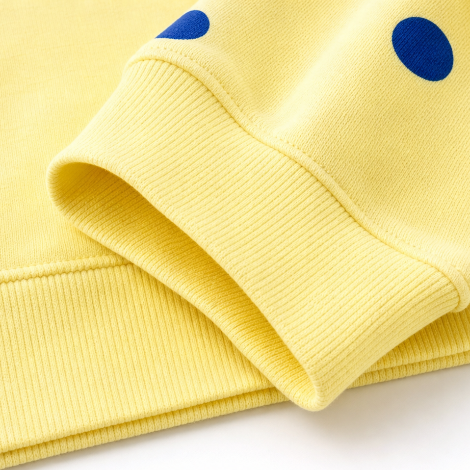 Sunbelle | Polka Dot Ribbon-Tie Neck Sweatshirt