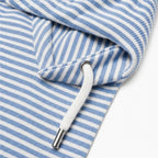 Stripe & Ease | Striped Drawstring Hooded Sweatshirt