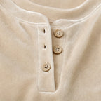 Veloura | Velour Henley Pocket Hoodie