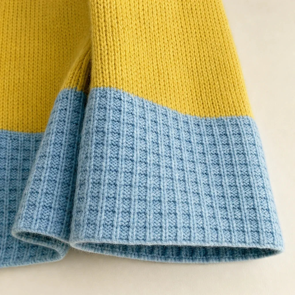 Vivelyn | Color-Block V-Neck Knit Cardigan