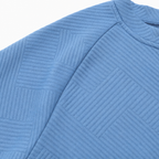 Stria | Striped Jacquard V-Neck Pullover Sweatshirt