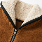 Cozyform | Sherpa Collar Colorblock Half-Zip Pullover