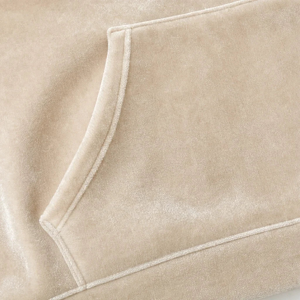 Veloura | Velour Henley Pocket Hoodie