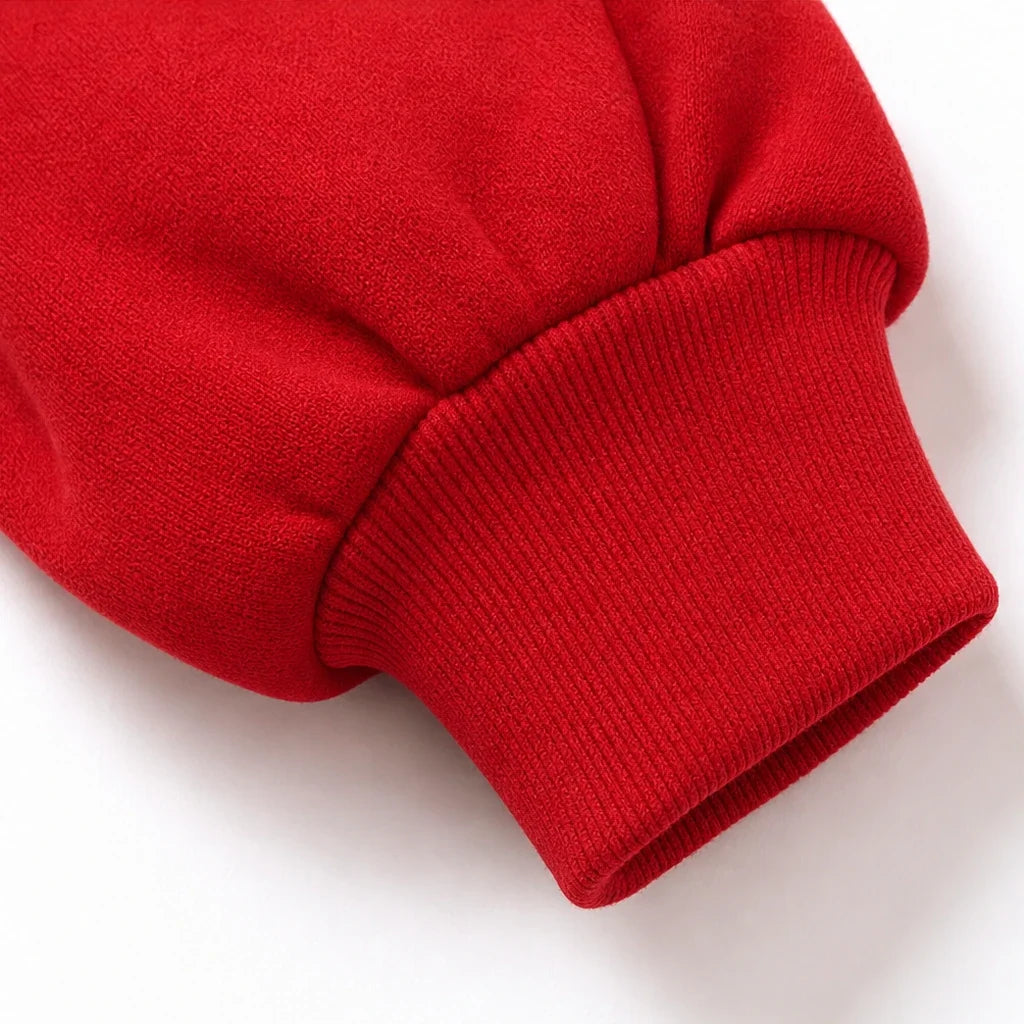 Fold & Flourish | Fold-Over Collar Pullover Sweatshirt