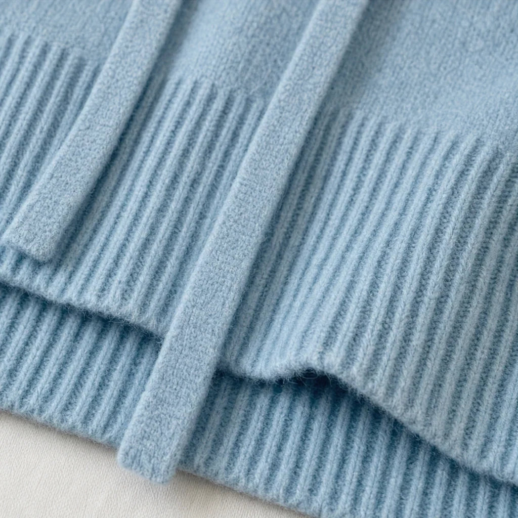Easewell | Dropped-Shoulder Knit Hoodie