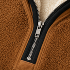 Cozyform | Sherpa Collar Colorblock Half-Zip Pullover