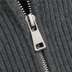 Wearvale | Two-Way Zip High-Neck Knit Cardigan