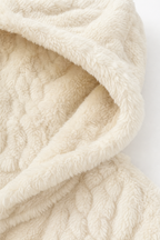 Wealbella | Cable-Knit Hooded Longline Coat