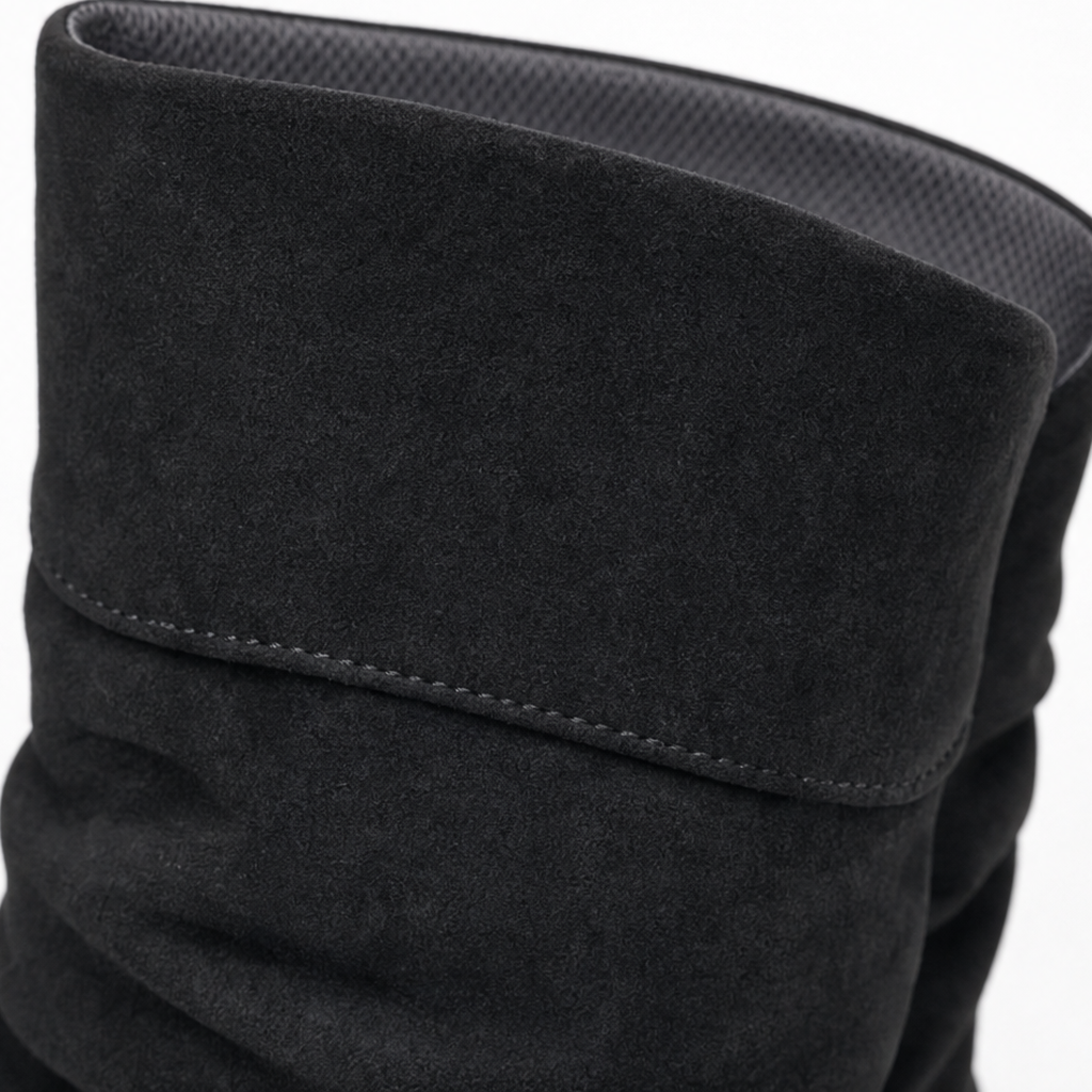 Slouch & Stroll | Lace-Up Slouchy Mid-Calf Boots