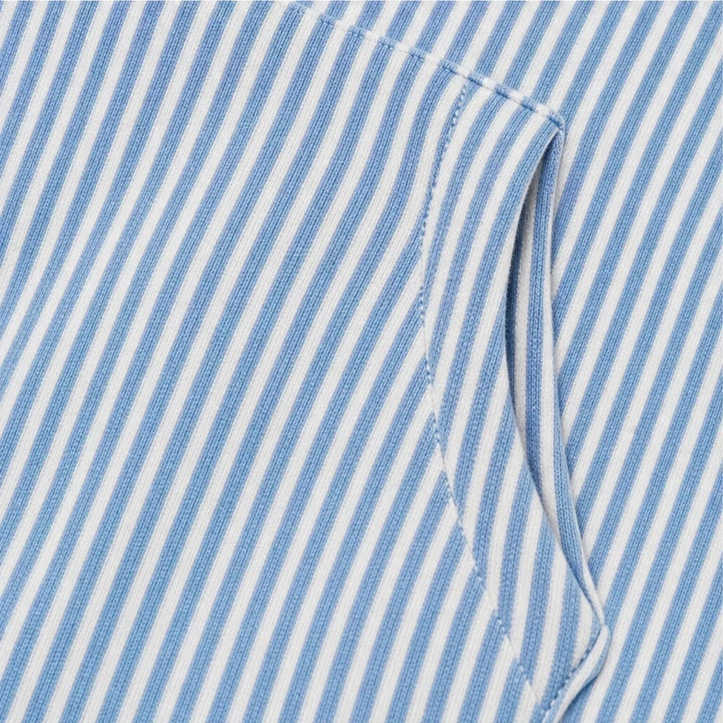 Stripe & Ease | Striped Drawstring Hooded Sweatshirt