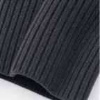 Wearbella | Diagonal Zip Oversized Collar Ribbed Knit Jacket
