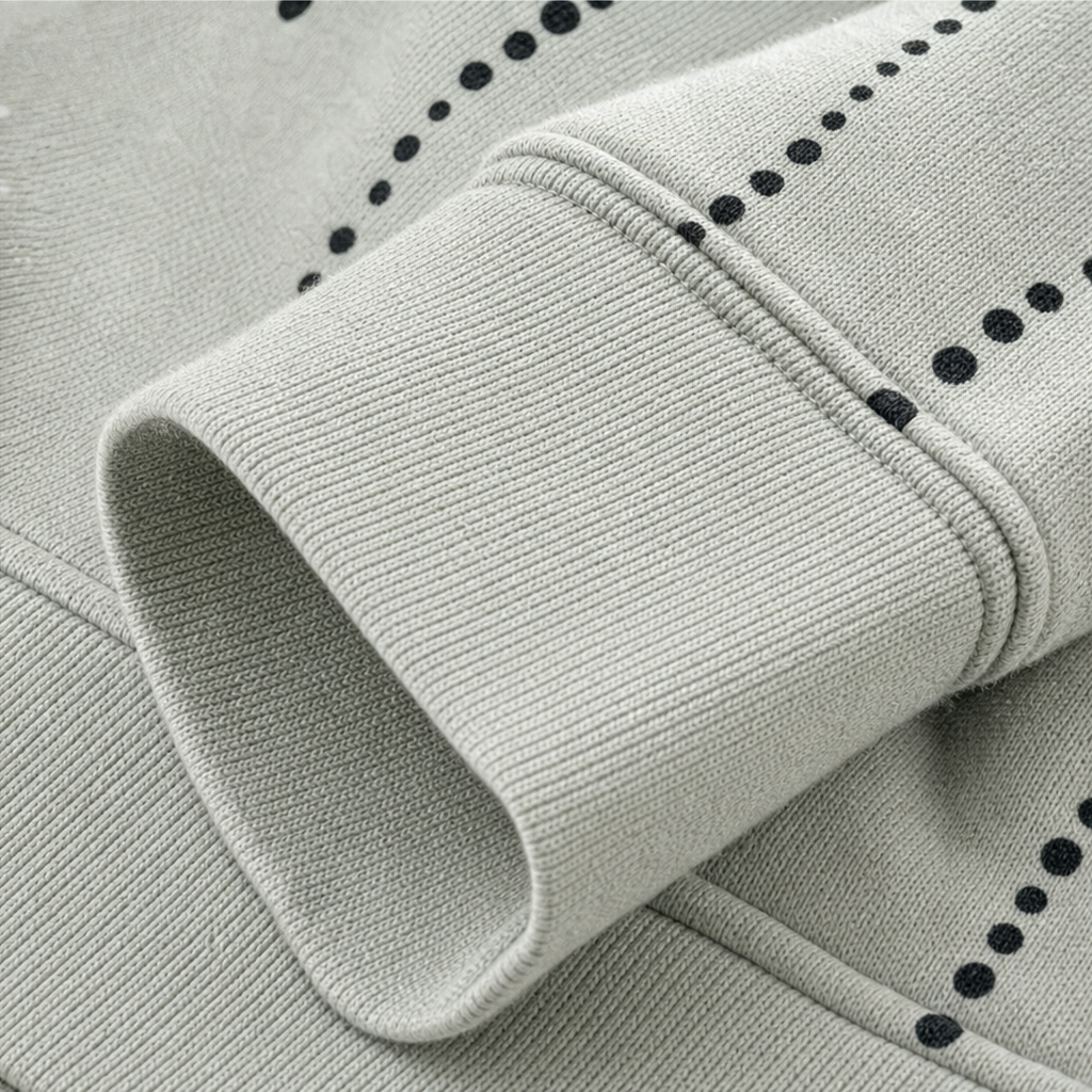 Dotwell | Dotted Stand-Collar Button Sweatshirt